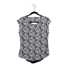 Pixley Stitch Fix Lightweight Cutout Back Short Sleeve Business Casual Blouse S